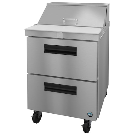 Hoshizaki Refrigerator, Single Section Sandwich Prep Table, Stainless Drawers SR27B-8D2